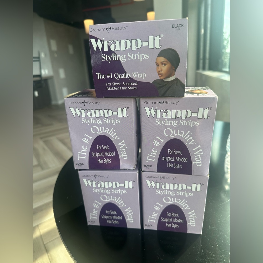 $30 FINAL PRICE! Graham Beauty Wrapp-It Styling Strips - Black. 5 PACK SET!!!